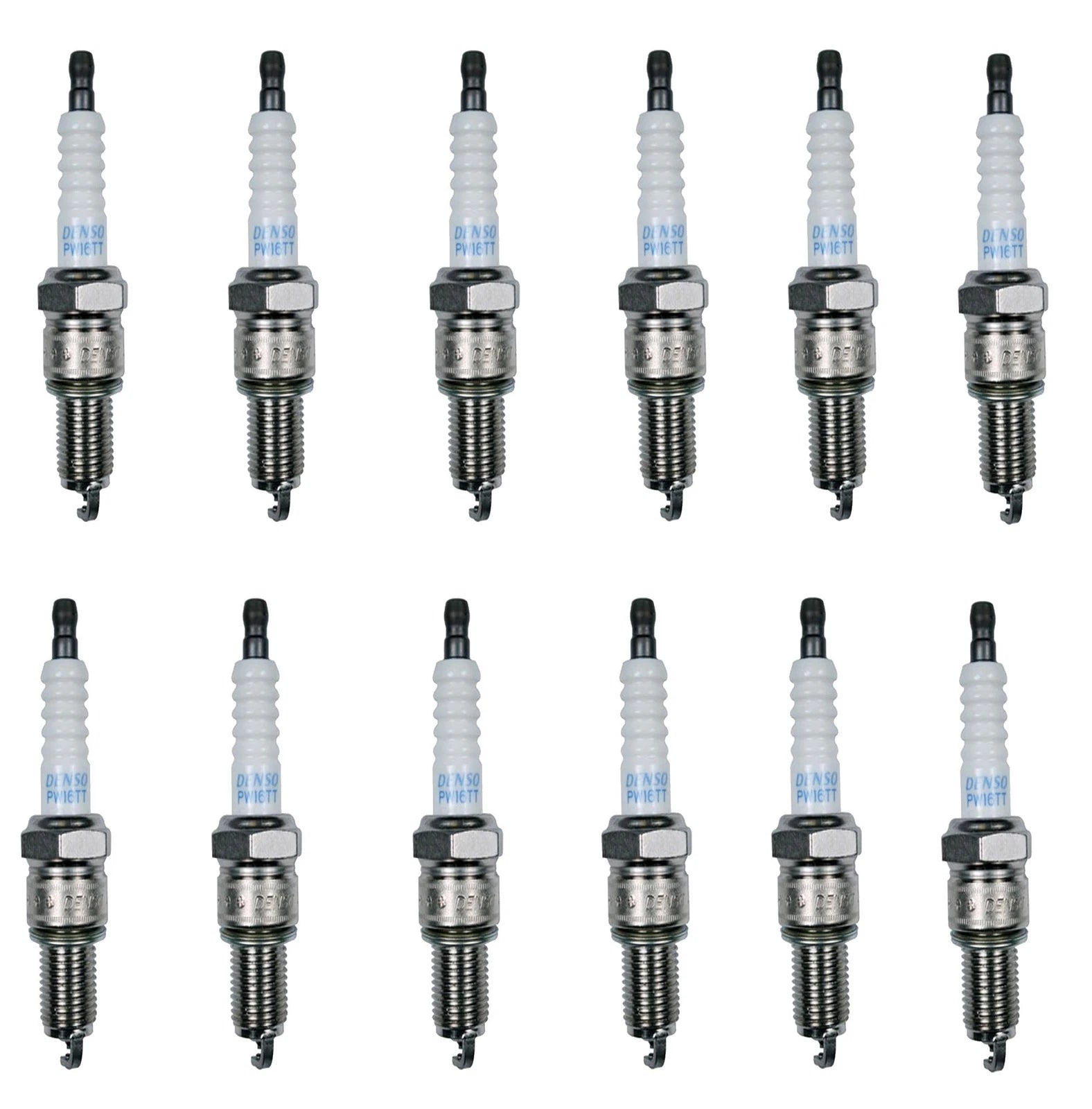 Set of 12 Denso Platinum TT Spark Plugs (Gap 0.040) for