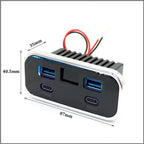 Dual 4 Port USB Charger for RV Marine Bus (12V 24V)