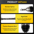 CV Axle Shaft Front Right for Nissan Versa Tiida Cube (2007–2014)