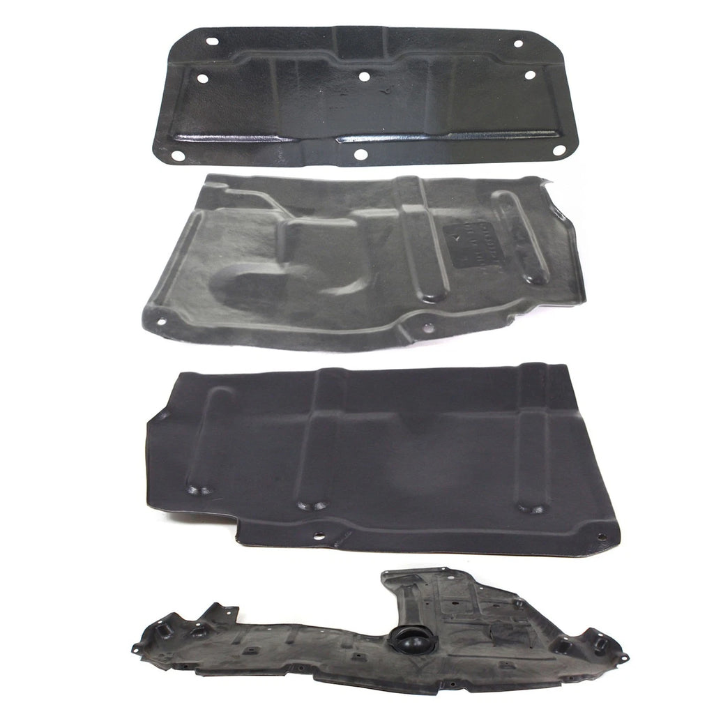 Set of 4 Engine Splash Shields for Front & Rear (Driver & Passenger Side)