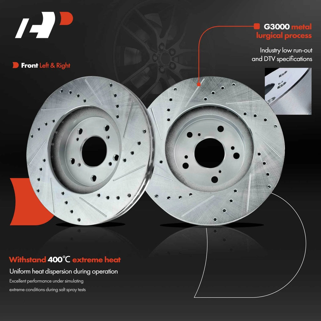 Front Side Drilled Rotors for Honda Accord (2003-2012)