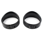 4.5" Black Passing Lights Lamp Trim Ring Bezel Visor Cover for Harley FLHT FLHR