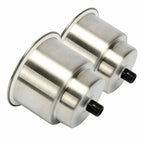 12 Pack Stainless Steel Cup Drink Holder with Drain for Marine Boat RV Camper