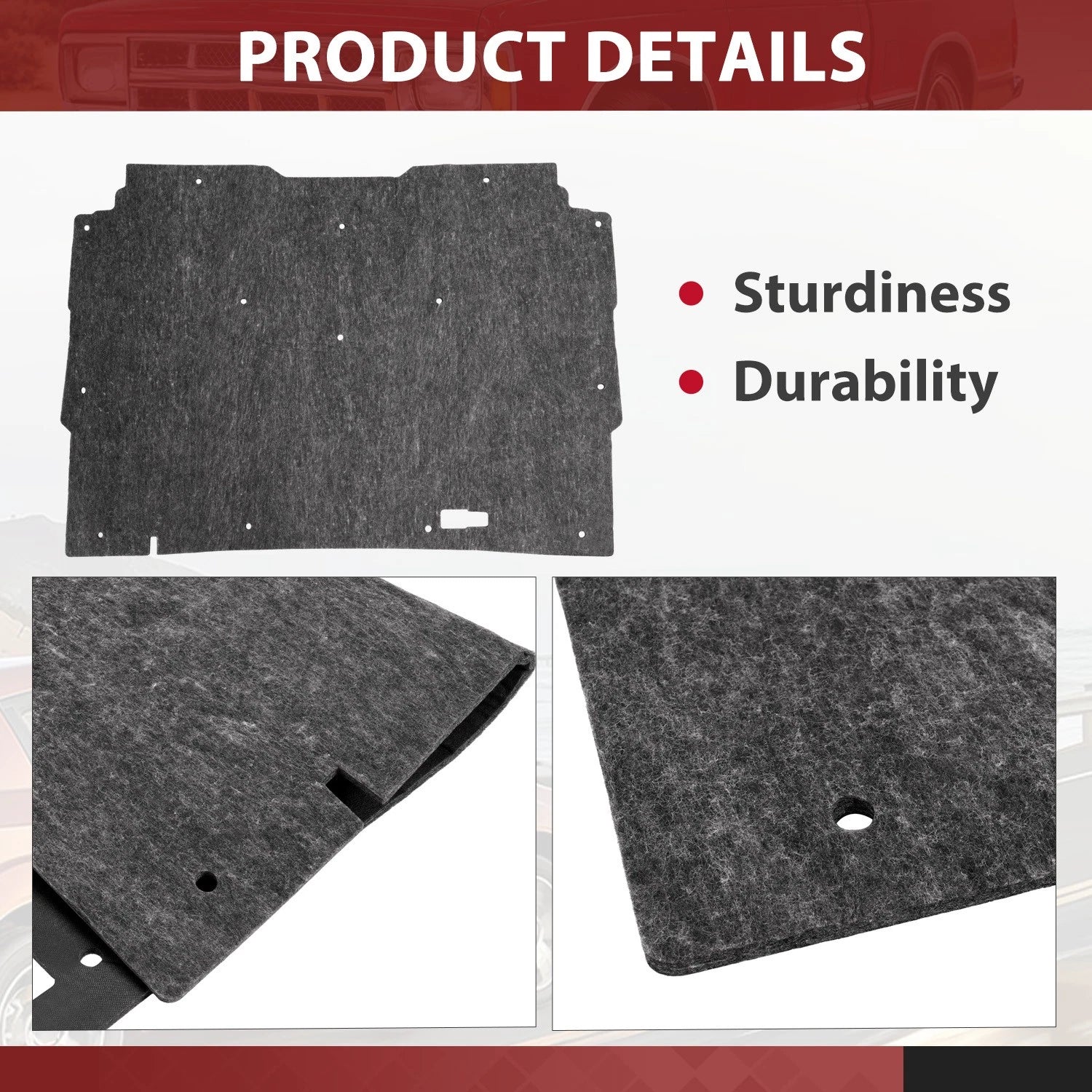 Hood Insulation Pad for Chevrolet S10 Truck & Blazer (1982–1993)