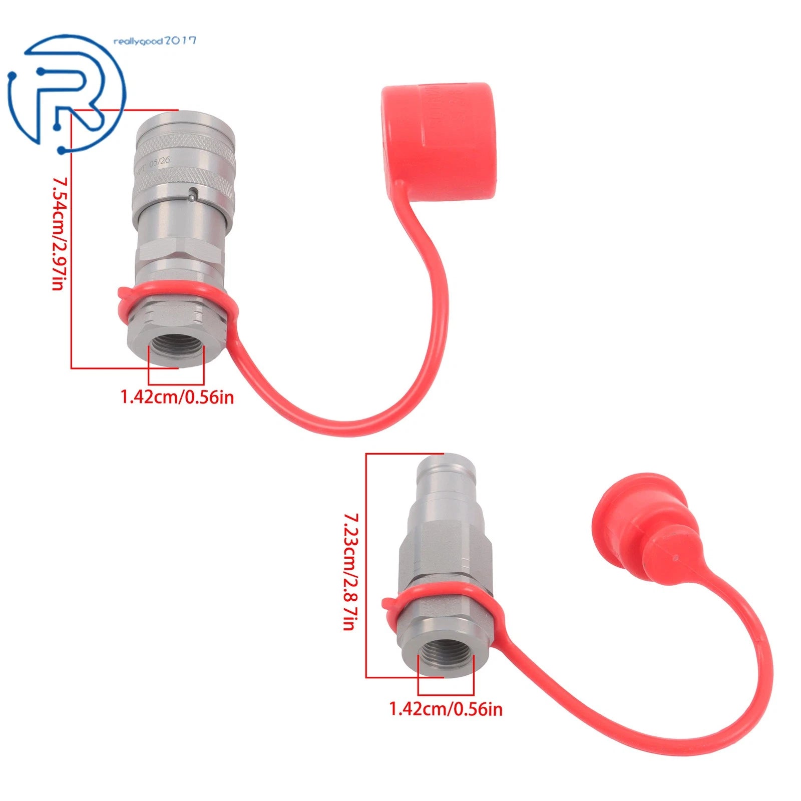 3/8" Flat Face Hydraulic Quick Connect Coupler Set for (NPT 5076PSI)