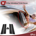 6 Pcs Car Door Pillar Window Trim for Dodge Durango (2011–2020) Black