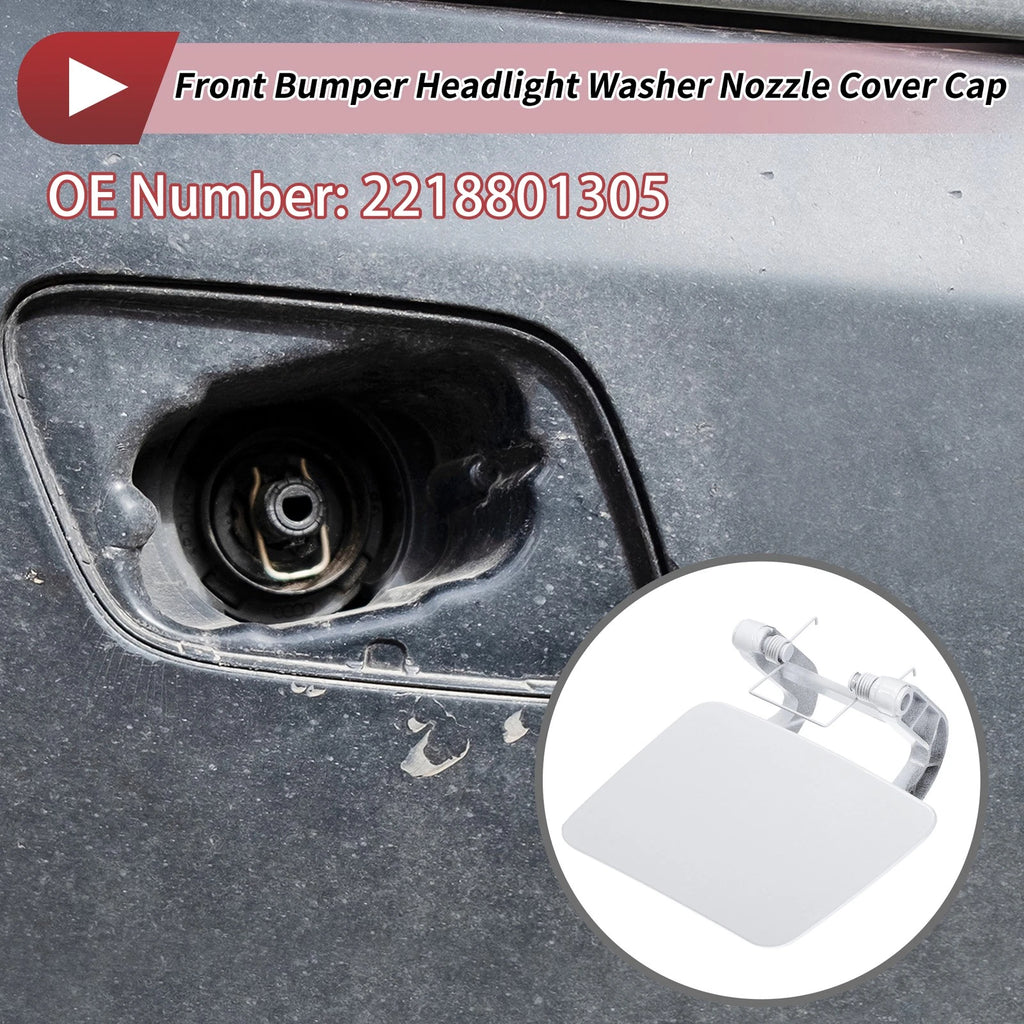 Front Left Washer Nozzle Cover Cap for Mercedes-Benz S350 (2012–2013) White