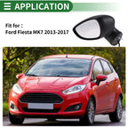 Left Side Door Mirror for Ford Fiesta MK7 (2013–2017) Manual Folding Black