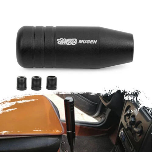 Mugen Aluminum Black Manual Gear Shift Knob for Universal Fit