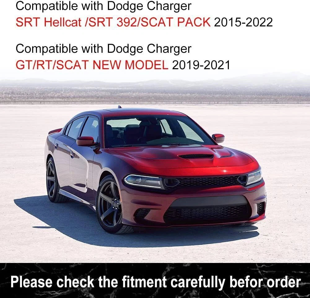 2X Red Front Bumper Lip Splitter Trim for Dodge Charger SRT (2015–2022)