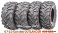 Set of 4 ATV Solid Mud Tires 25X8X12 & 25X10X12 for Can-Am Outlander (2007–2010)
