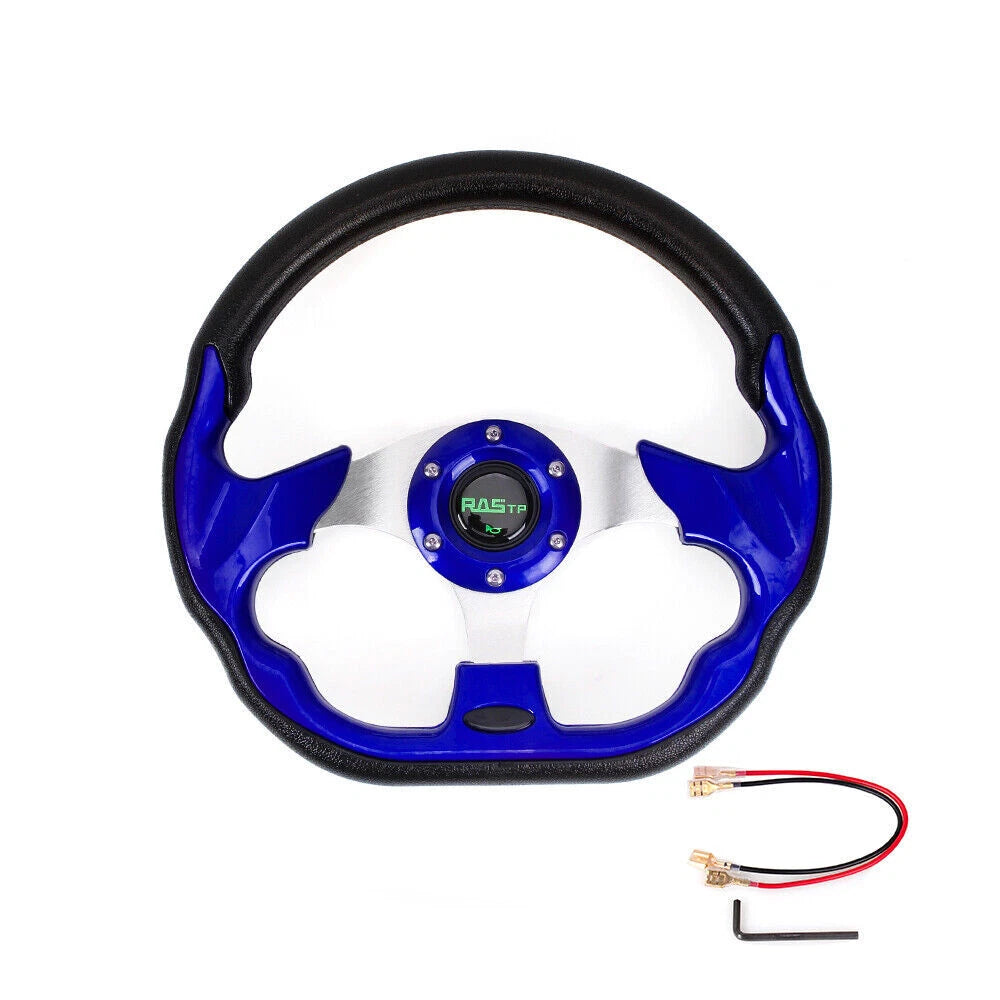 12.5" Carbon Fiber Steering Wheel with Hub Adapter for EZGO TXT RXV