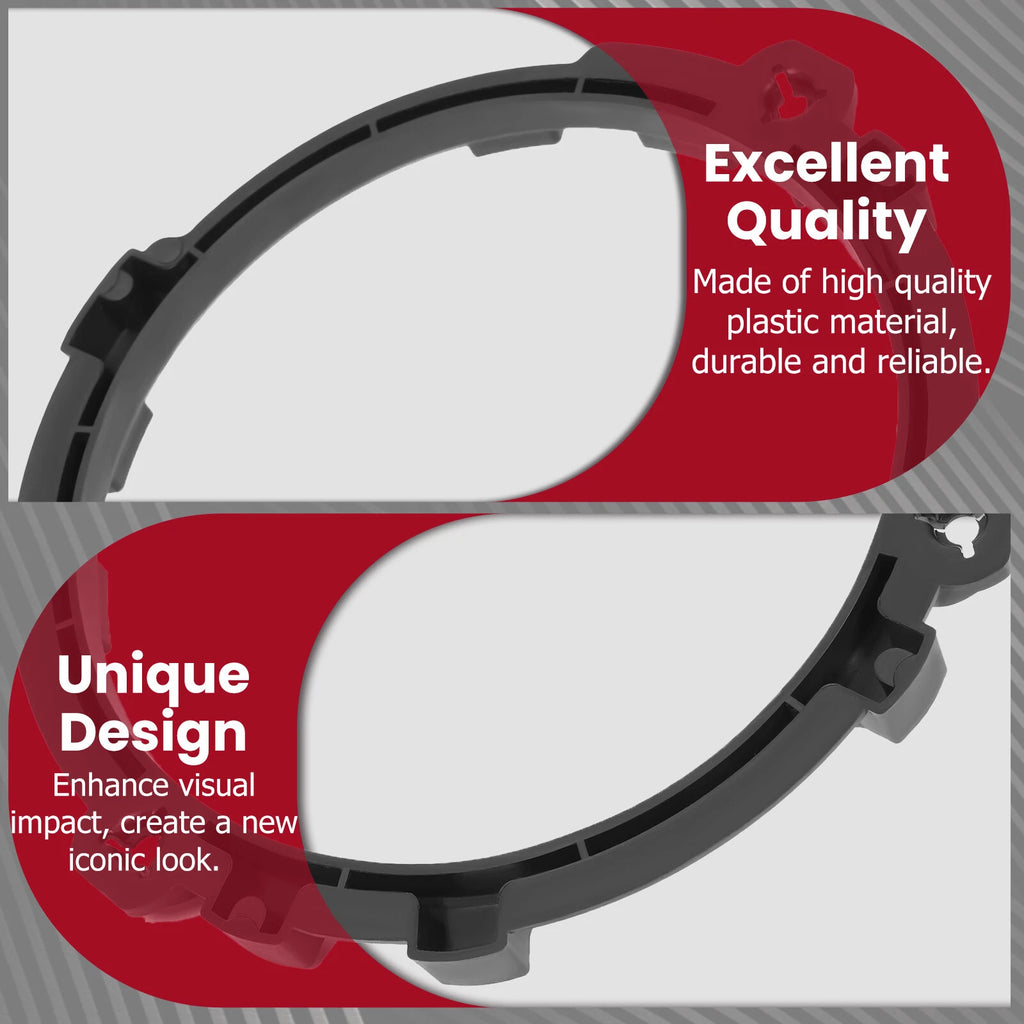 Set of 2 Headlight Bezel Mount Bracket Rings for Jeep Wrangler TJ (1997–2006)