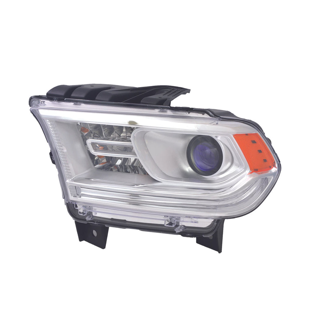Halogen Headlight Assembly with LED DRL for Chrome Driver Side (2008–2014)