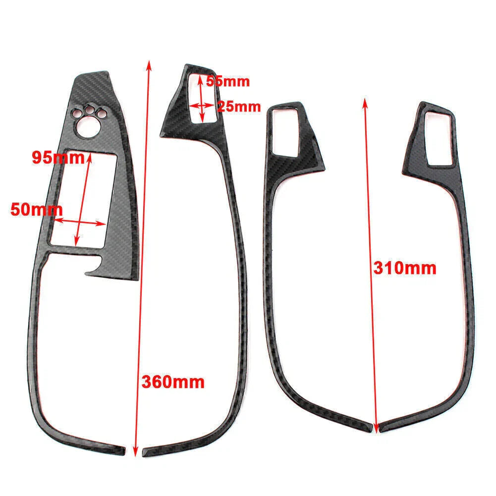 4 x Carbon Fiber Window Switch Button Covers for Audi Q5 (2009-2017)