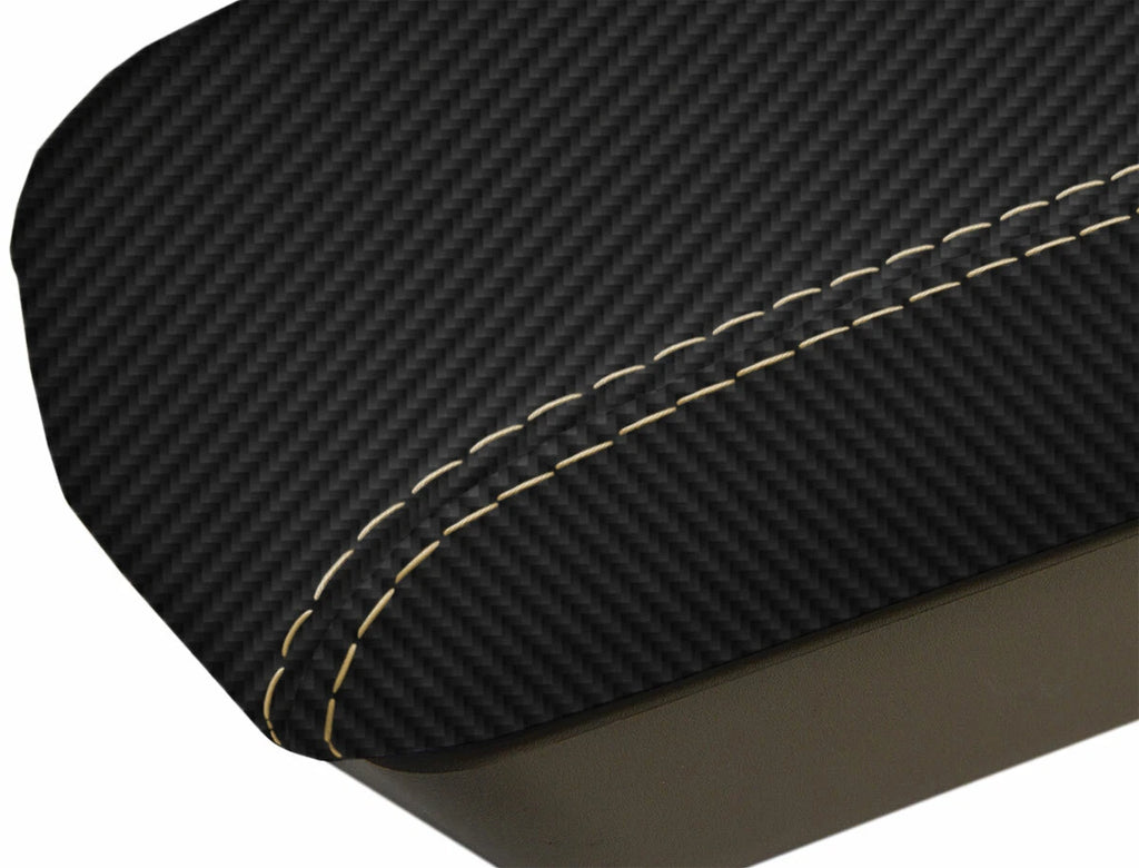 Console Lid Armrest Cover for Cadillac CTS (2008–2014) Carbon Fiber