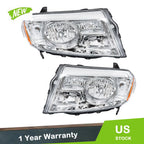 Set of 2 Clear Chrome Headlights for Honda Pilot (2009–2011)