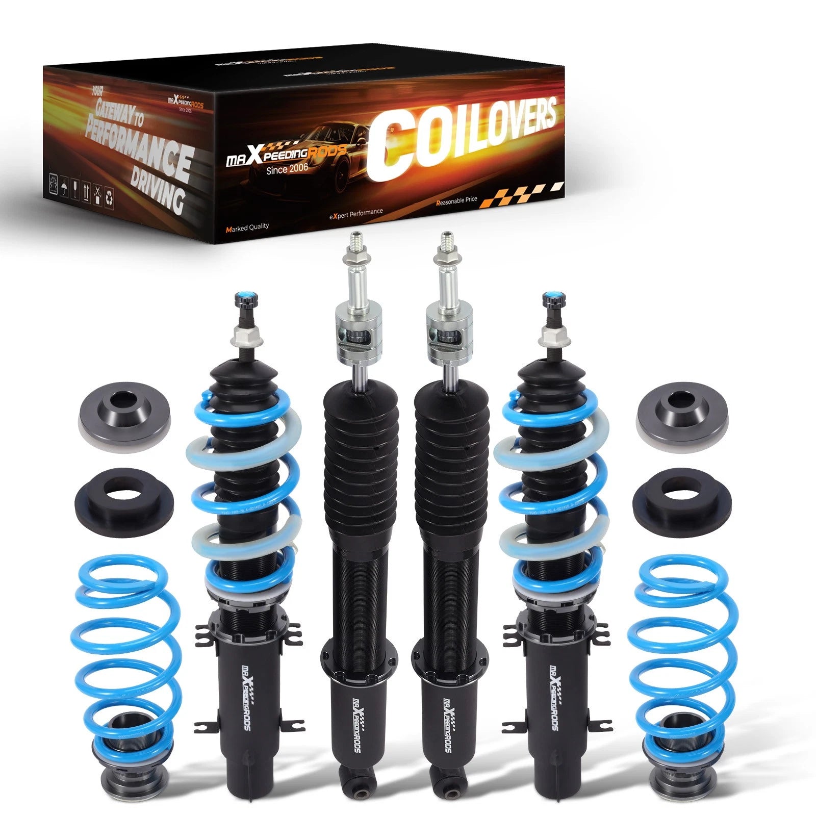 2X Coilovers for VW Golf Jetta MK4 (1997–2006) 24 Way Adjustable Shocks