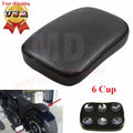 Rectangle Rear Pillion Passenger Seat 6 Suction Cup for Harley Softail Dyna Sportster