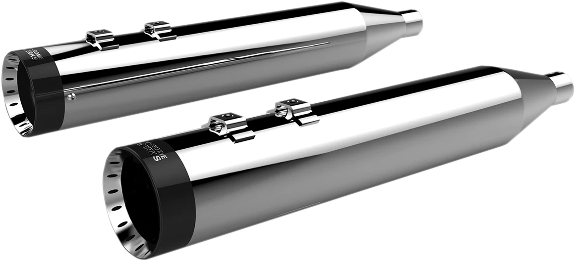 4.5" Slip-On Mufflers for Harley Davidson (202795) - Chrome, Turbine Tip