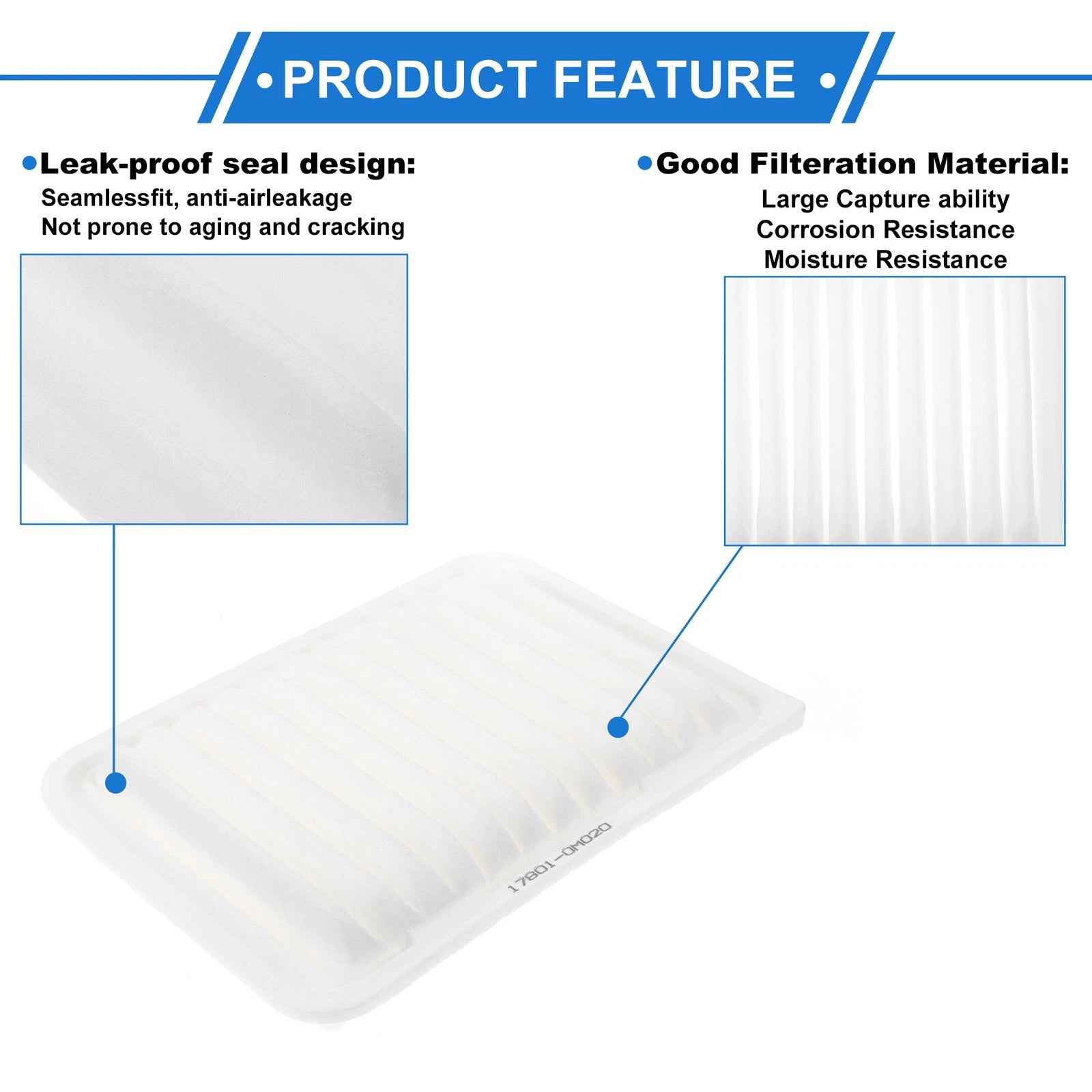 Engine Air Filter No. 178010D060/178010M020 for Toyota Yaris 1.5L L4 (2017)