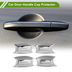 Set of 4 Door Handle Cup Protectors for Hyundai Festa  Chrome Silver
