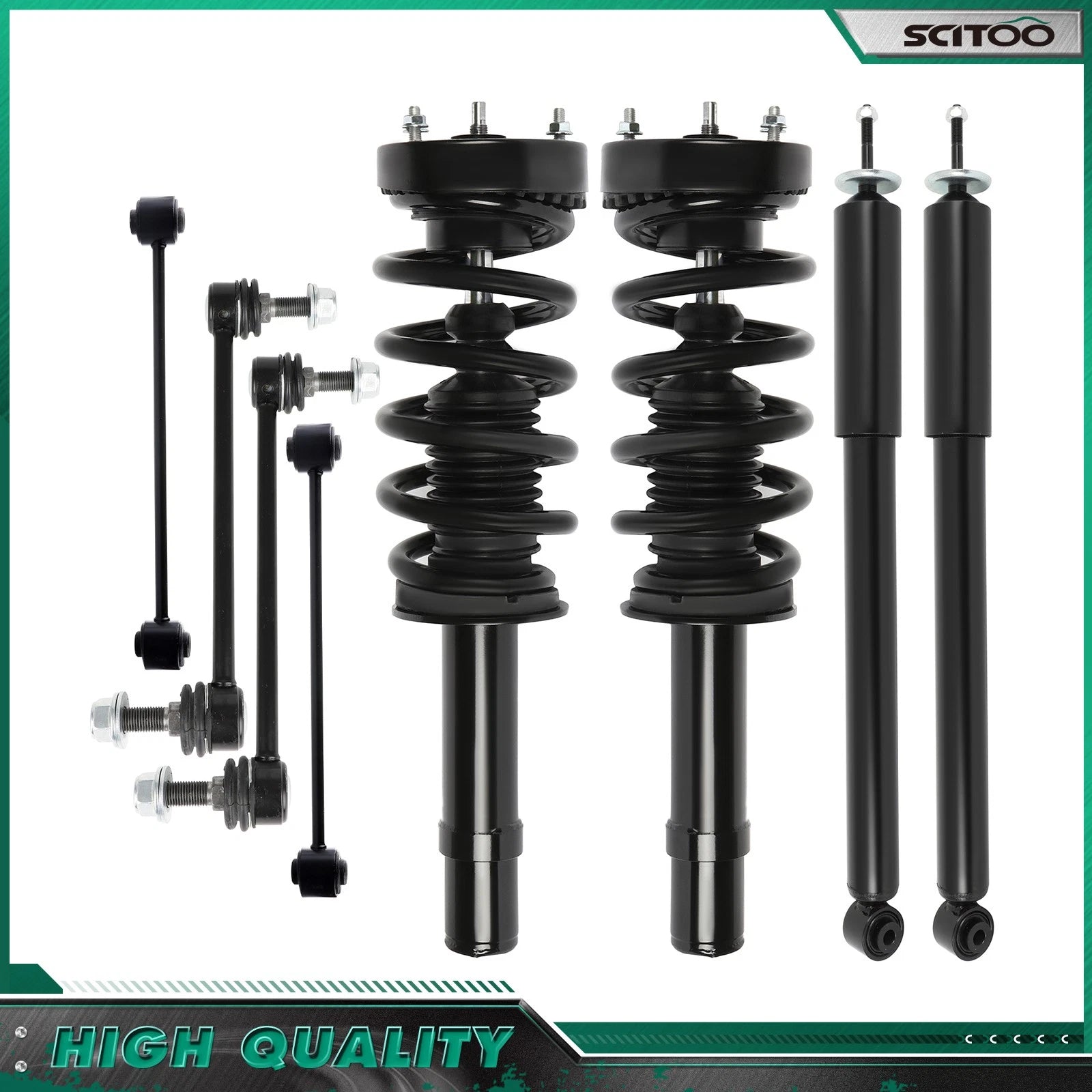 Set of 4 Front Struts Rear Shocks Sway Bars for Dodge Charger Chrysler 300 (2012–2019)