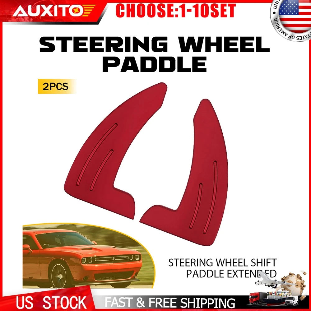 2X Steering Wheel Shift Paddle Cover Trim for Jeep Cherokee (2019–2021) Red
