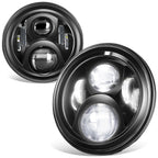 Projector Headlights for Jeep Wrangler JK (2007–2018) - Black Housing, Clear Lens