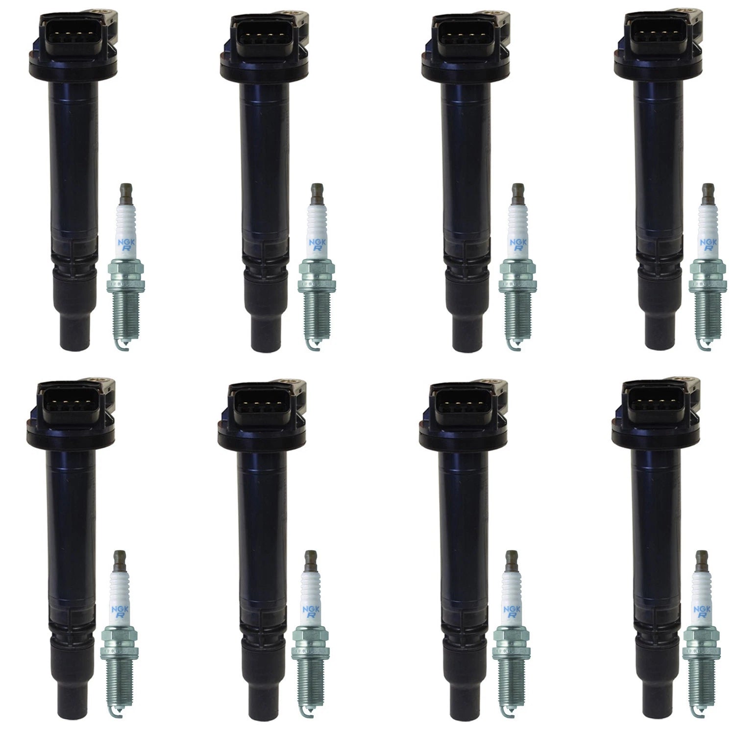 Set of 8 Ignition Coils & NGK Platinum Spark Plugs for Lexus GX460 LX570 Tundra V8