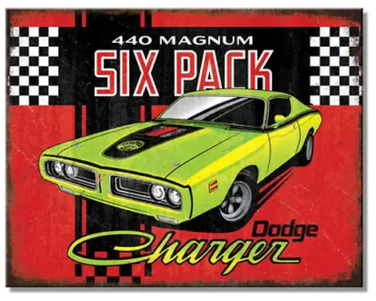 Dodge Charger 440 Magnum Tin Metal Sign Man Cave Decor 12.5 x 16 #2835