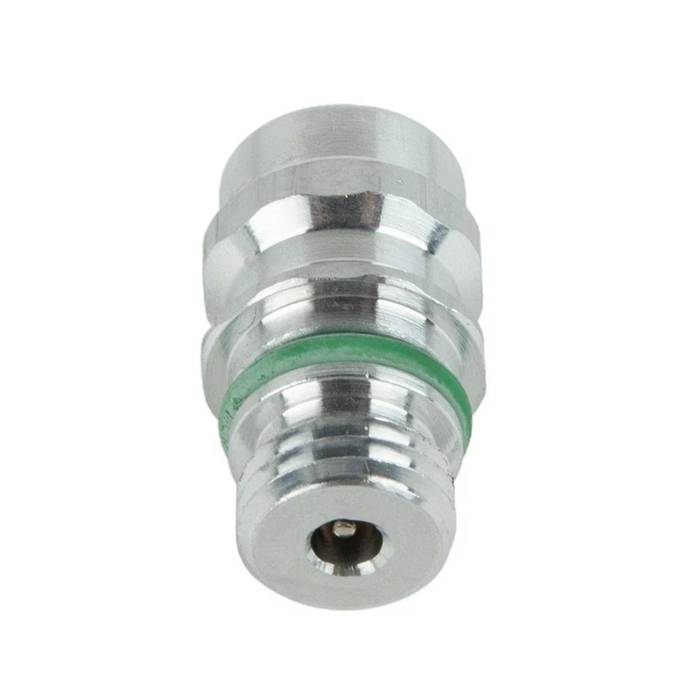 1pc A/C Service-Valve High Side R-134a Port Adapter With Replaceable Valve Cores for Vehicle
