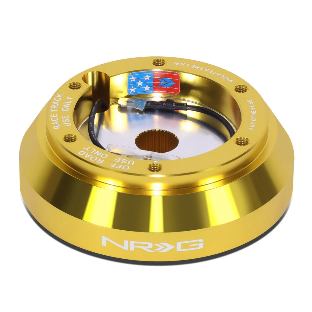 NRG Chrome Gold Steering Wheel Hub Adapter for Mazda RX-7 RX-8 Protege (1986–2010)