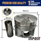 Set of 6 TD42 TD42T STD Pistons with Rings for Nissan Patrol Y60 (1995)