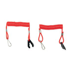 Outboard Engine Kill Stop Switch Key Lanyard Rope Clips