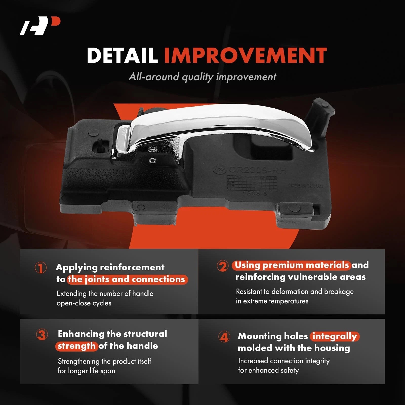 Chrome Interior Door Handle for Jeep Compass Patriot (2009-2017)