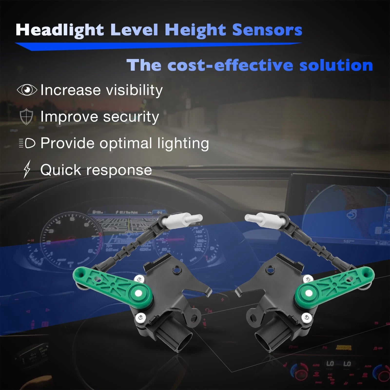 2x Air Suspension Height Level Sensors for Audi A6 A8 S7 S8 (2012–2018)