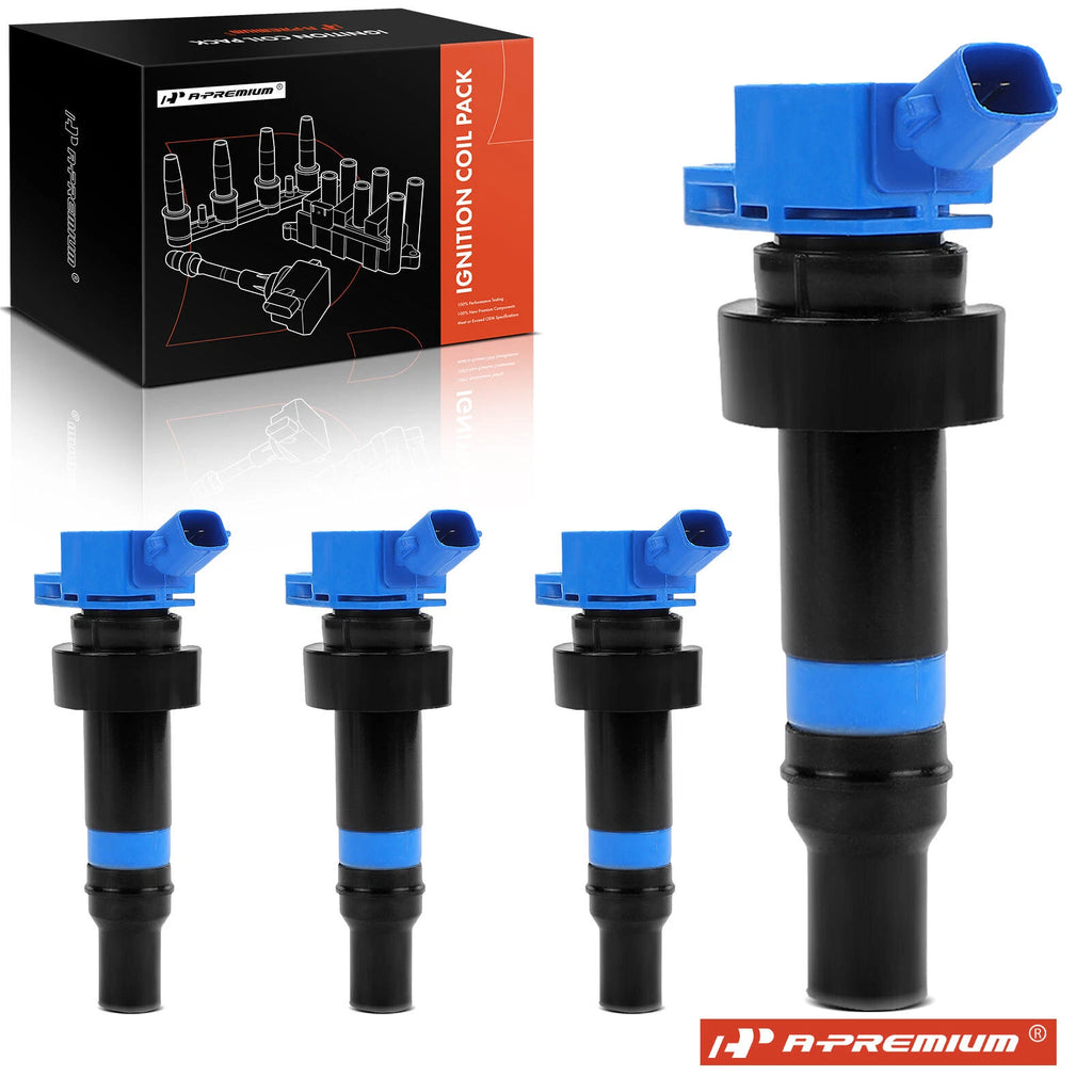 Set of 4 Blue Ignition Coils for Kia Soul (2012–2019) Hyundai Accent (2012–2022)