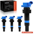Set of 4 Blue Ignition Coils for Kia Soul (2012–2019) Hyundai Accent (2012–2022)