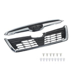 Front Upper Grille Replacement Set for Subaru Forester (2019-2021) Black Chrome