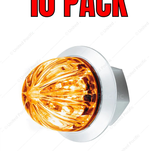 (10) Mini Amber LED Clearance Lights Dual Function for 1 1/8 Inch (—)