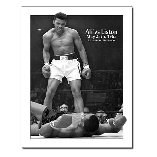 Vintage Replica Tin Metal Sign Muhammad Ali Fight Liston Boxing 1773