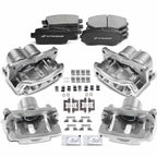 Set of 12 Brake Pads and Calipers for Ford Edge (2007–2008) FWD