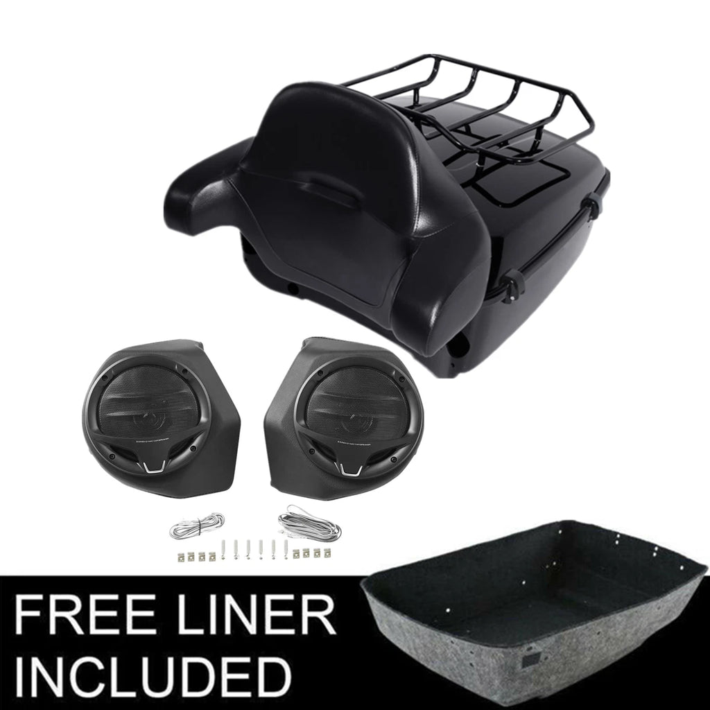 Trunk Pad Rack Speakers for Harley Touring Electra Road Glide (2014–2025)