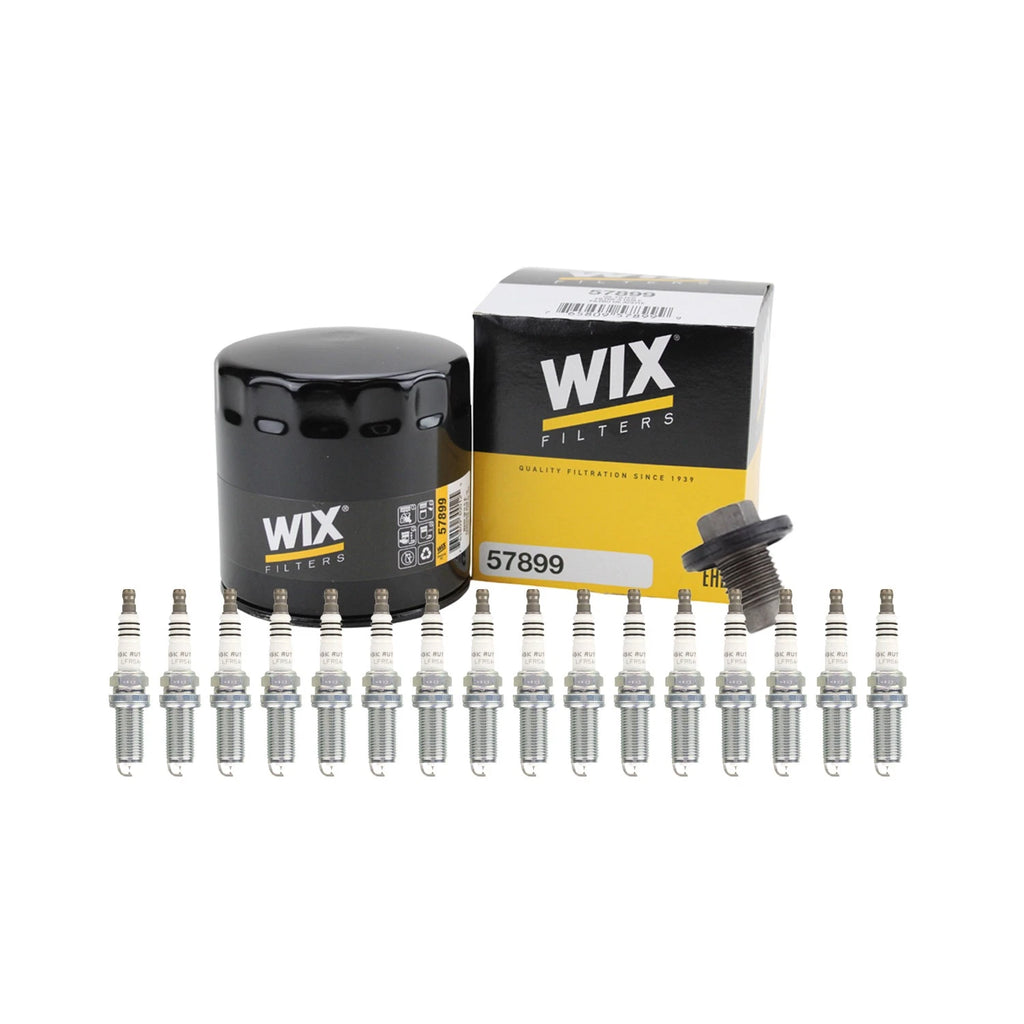Wix Engine Oil Filter & NGK Spark Plugs Set for Dodge 300 Aspen Charger Ram 2500 V8 (2006–2010)