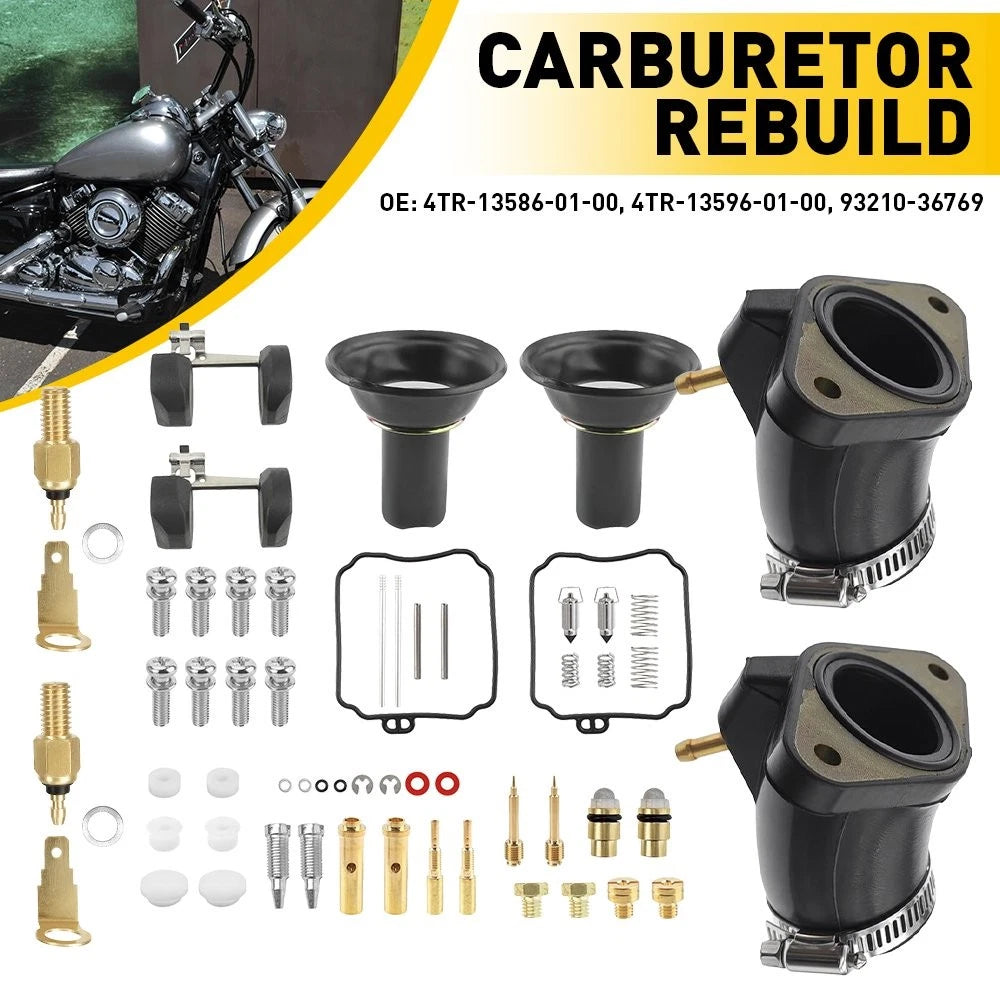Carburetor Rebuild Kit for Yamaha V Star 650 XVS650 (1998–2016)