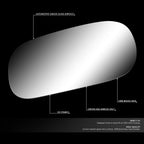 Left Side Rear View Mirror Glass Lens for Crown Victoria (1998–2011) F8AZ 17K707 BA