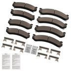 8pcs Ceramic Brake Pads Kit for Hummer H2 (2003–2009) GMC Sierra Yukon