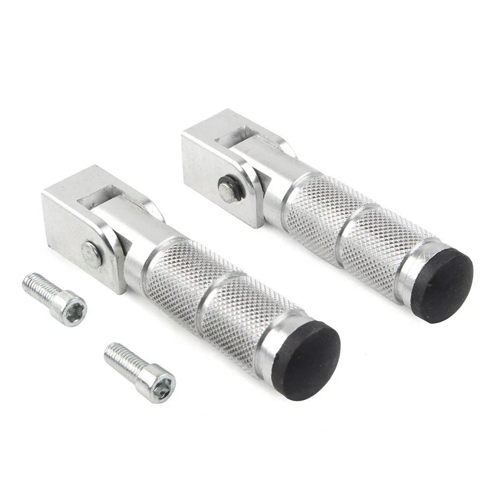 New 8mm Motorcycle Universal Folding Passenger Footpegs for Bicycle