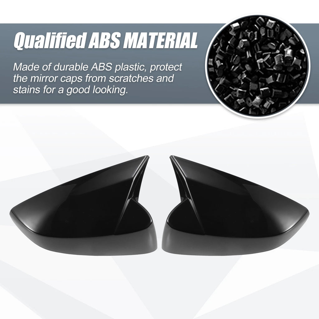 Pair Rearview Mirror Cover Overlay Gloss Black for Subaru BRZ (2012–2020)